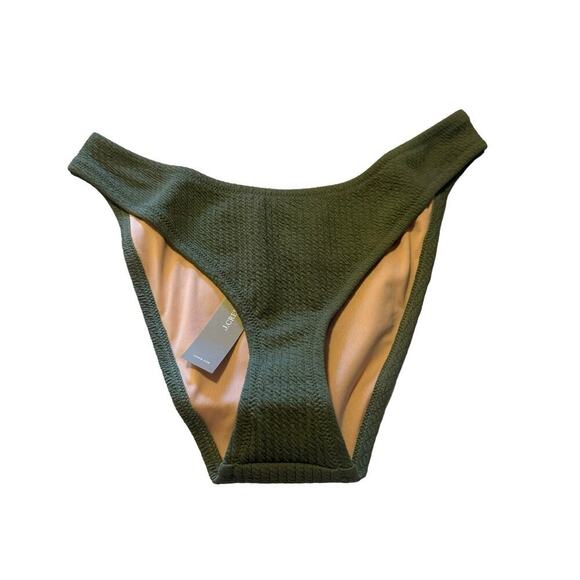 J.Crew Women's Textured High-Rise Cheeky Bikini Bottom Size M NWT - Picture 5 of 12